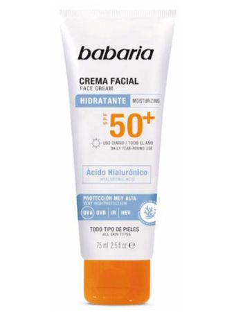 كريم الشمس بحمض الهيالورونيك SPF50+ باباريا